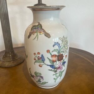 Vintage Butterfly Floral Multicolor Vase